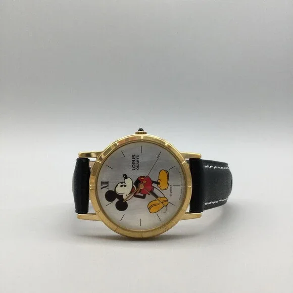 Vintage Lorus Disney Mickey Mouse Watch Women 30mm JV811-1400 New Battery